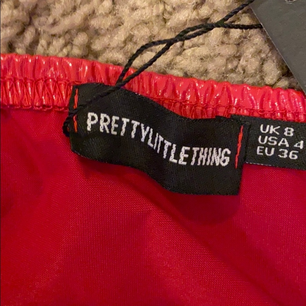 PrettyLittleThing Red Bodycon Dress US Size 4 - Picture 6 of 7